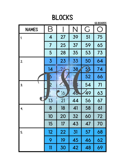 Blue Block 1-75 Mixed
