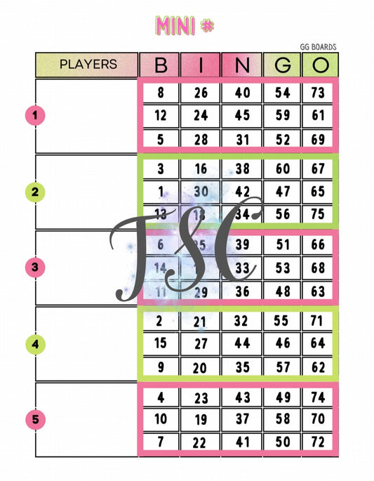 Block Mini Pink Green 1-75 Mixed