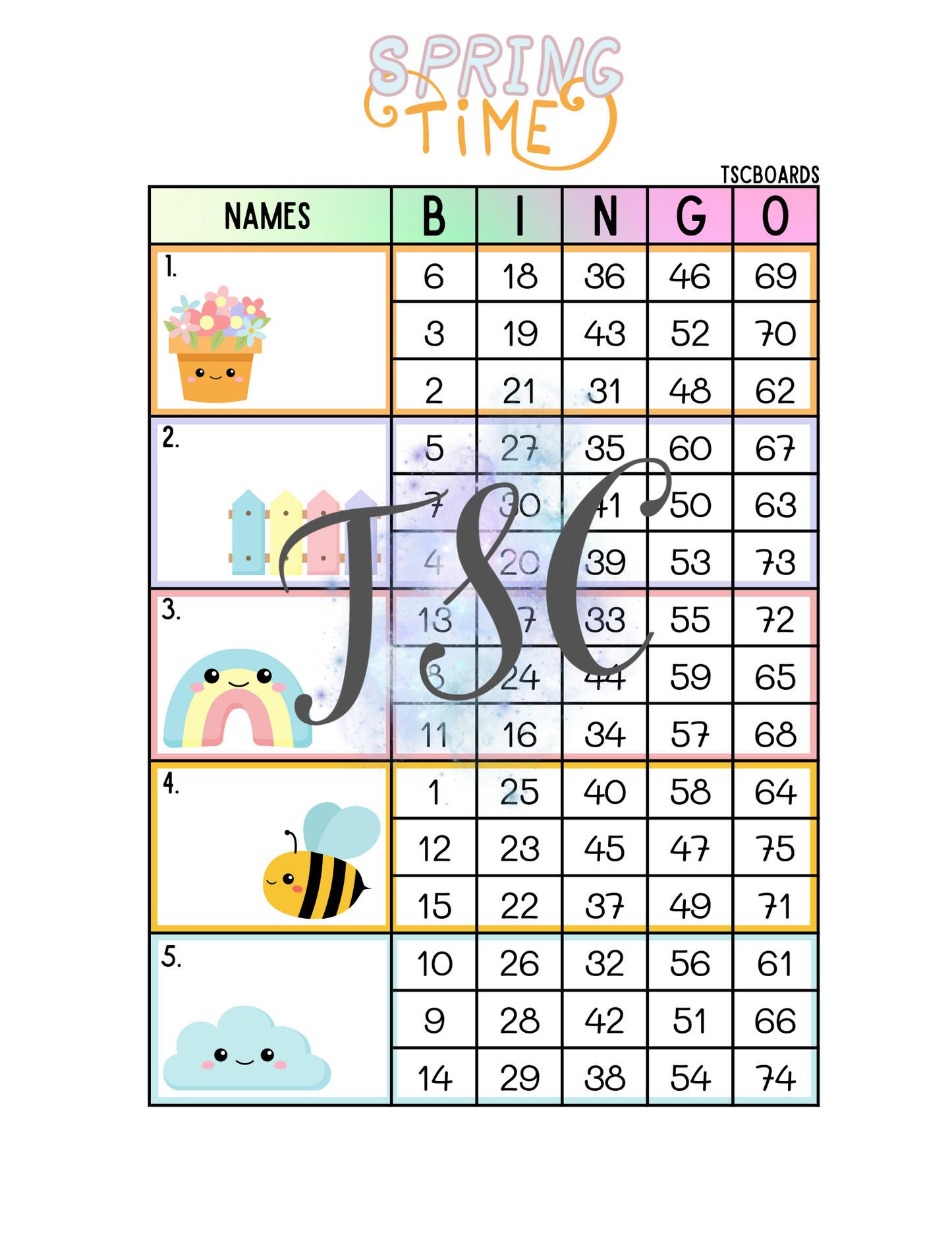 Spring Time Block Board 1-75