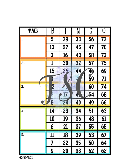 Rainbow Block 1-75 Mixed