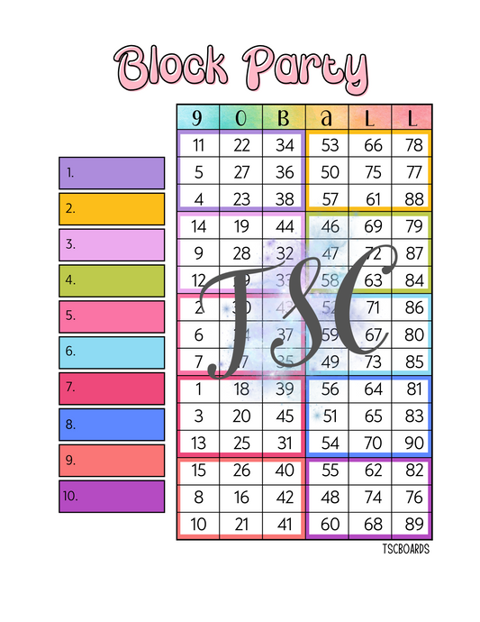 Block Party Board 1-90