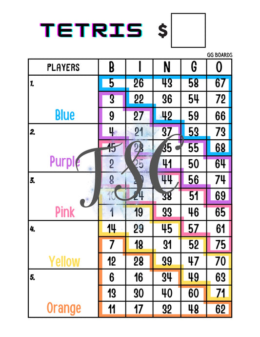 Tetris Block 1-75 Mixed