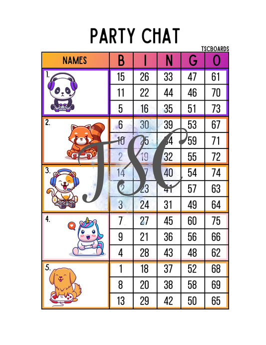 Party Chat Block Board 1-75