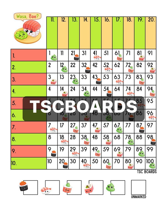 Wasa, Bae? Grid 1-100 Straight