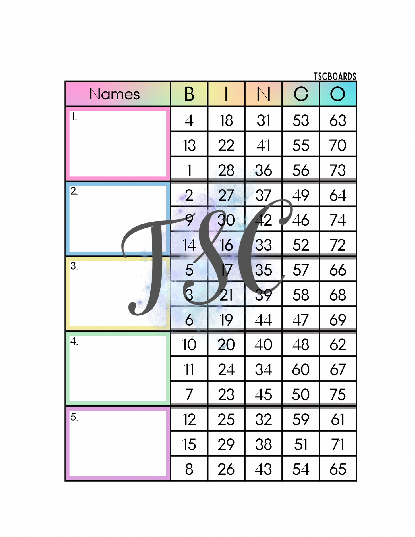 Rainbow Block 1-75 Mixed