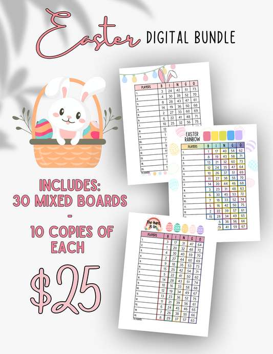 Easter Bundle - 30 Boards 1-75 Mixed