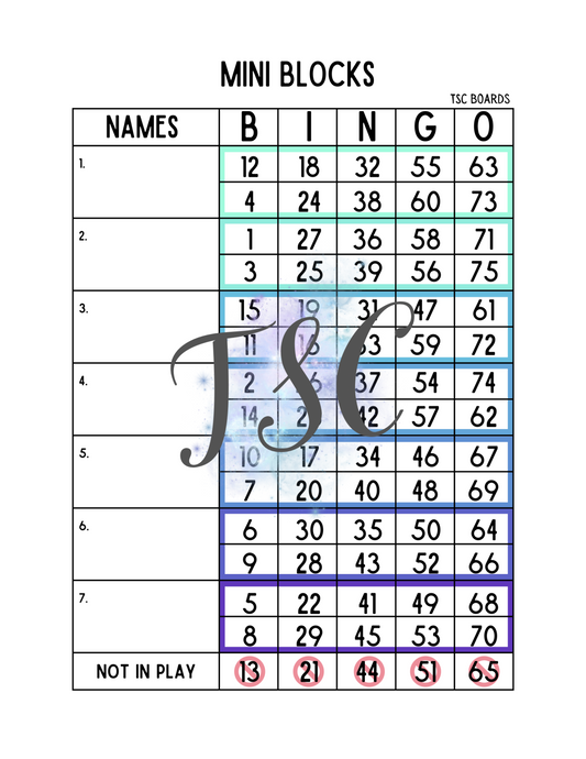 Mini Block 1-75 Mixed